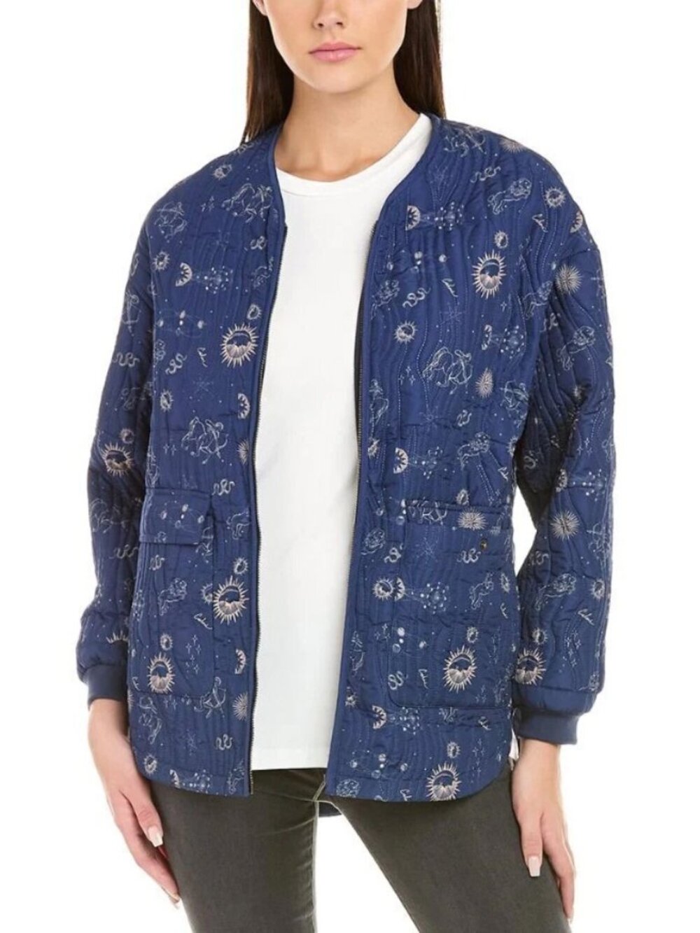 Johnny Was Calme Yessi Celestial Quilted Bomber Chore Jacket NWT M